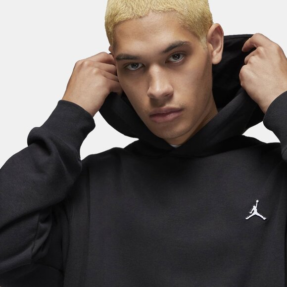 Air Jordan Jumpman Essentials Men's Fleece Pullover Hoodie Black - Picture 1 of 7
